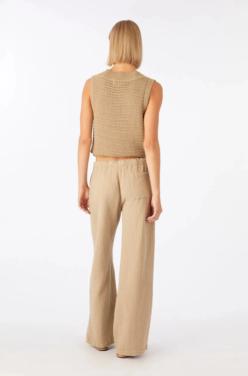 AMO Adelina Beach Pant in Khaki