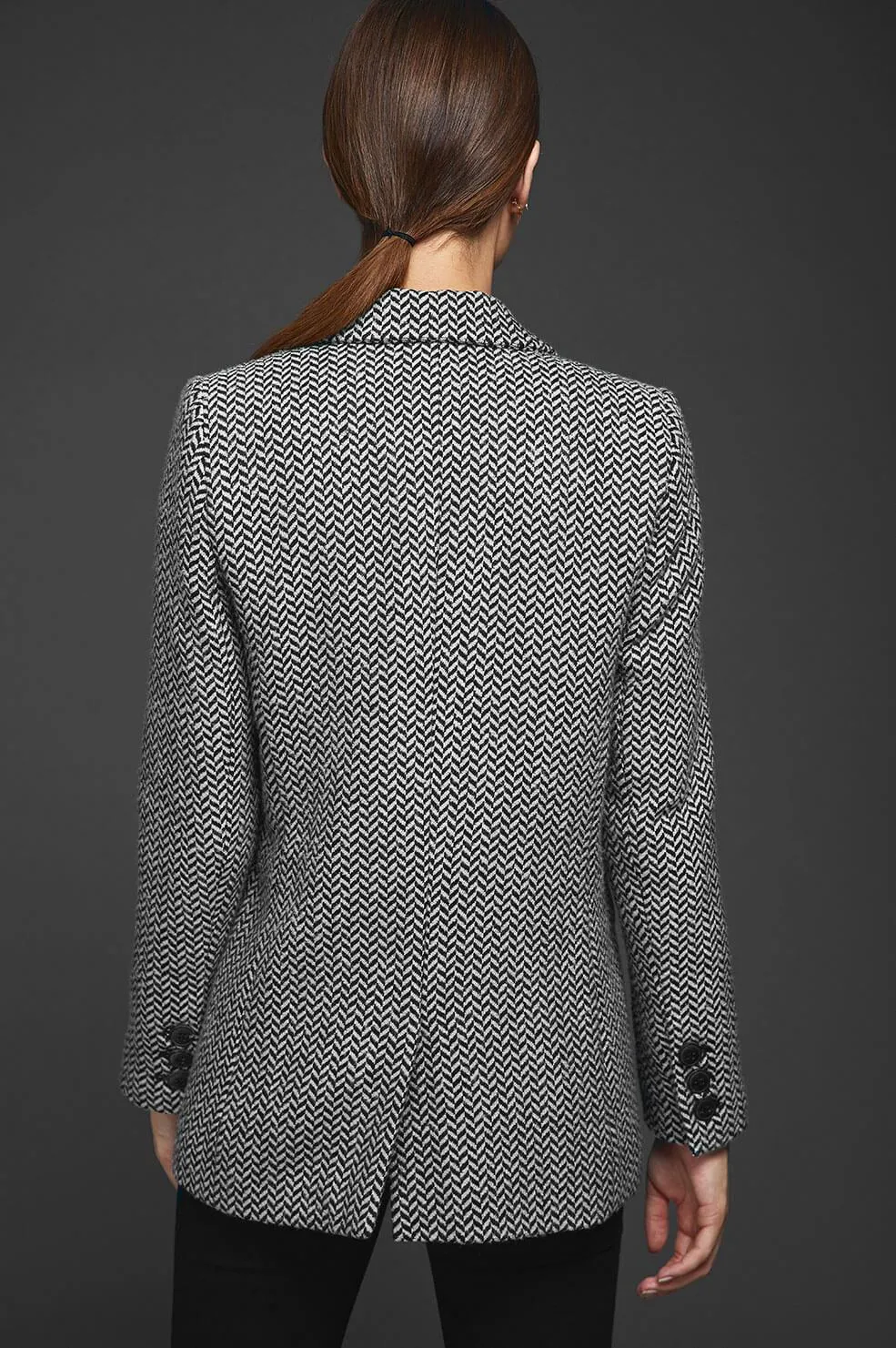 Anine Bing - Fishbone Blazer in Black and Off-White