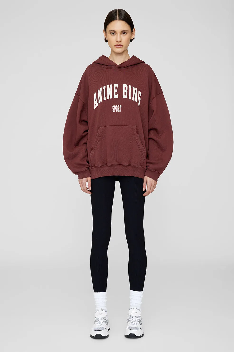 Anine Bing - Harvey Sweatshirt in Dark Cherry
