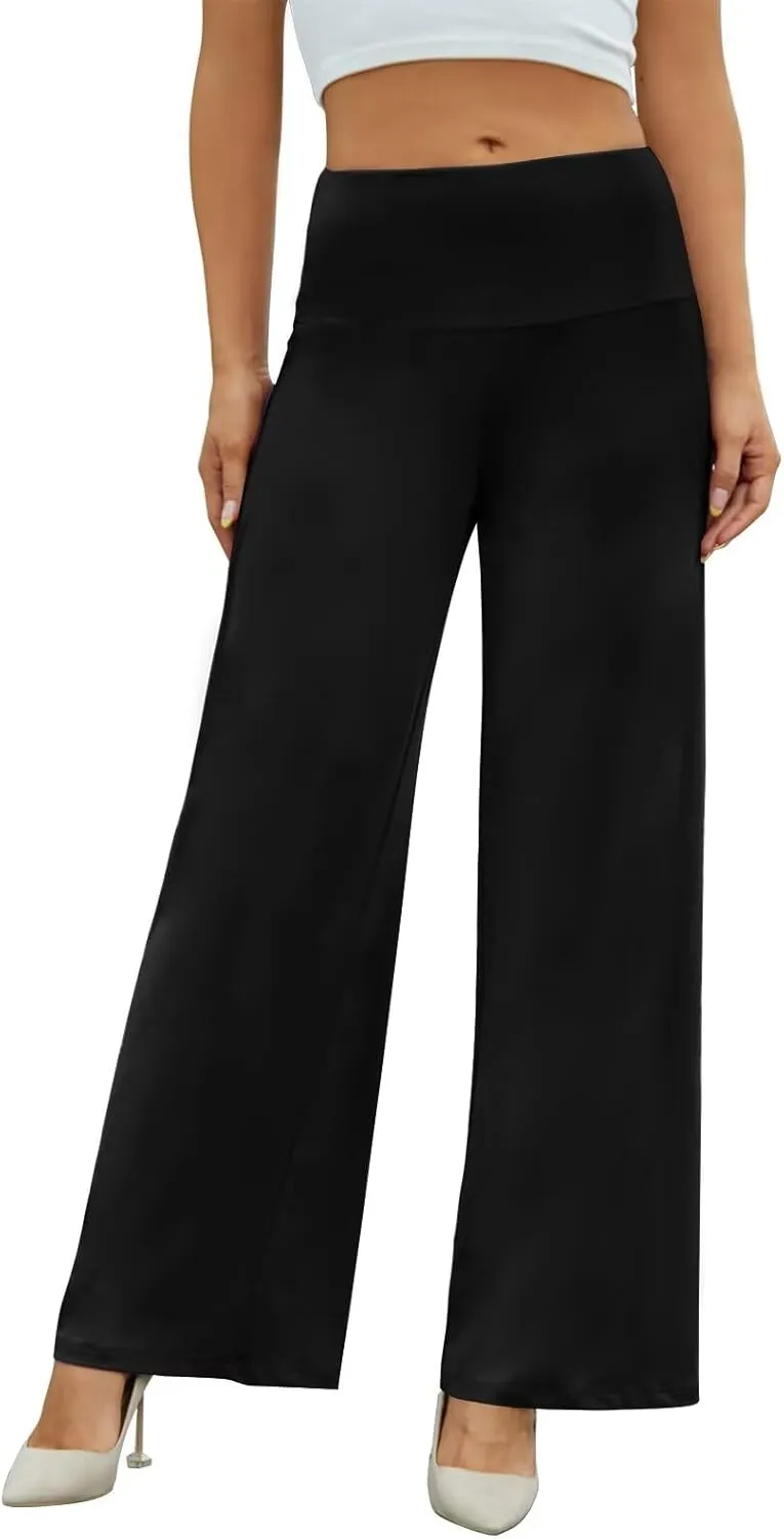 Arolina Women's Stretchy Wide Leg Palazzo Lounge Pants Casual Comfy High Waist Palazzo Pants