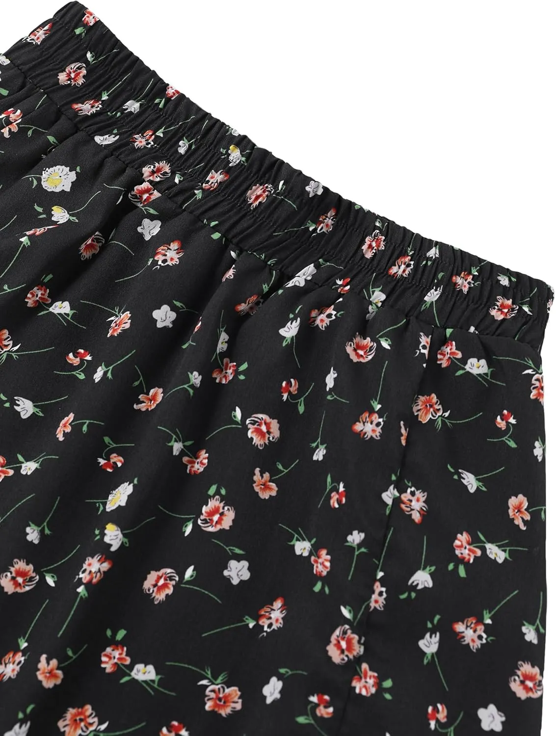 Avanova Women Boho Floral Slit Maxi Skirt Split Thigh High Waisted Long Sexy Skirt