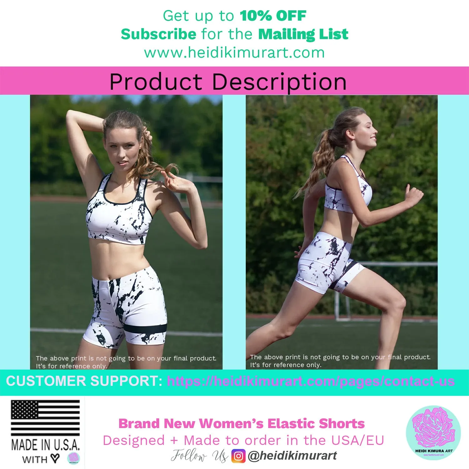 Black White Stars Women's Tights, Stars Print Pattern Women's Elastic Shorts Short Stretchy Tights-Made in USA/EU