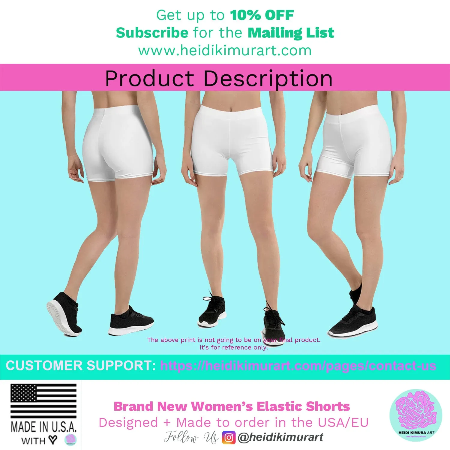 Black White Stars Women's Tights, Stars Print Pattern Women's Elastic Shorts Short Stretchy Tights-Made in USA/EU