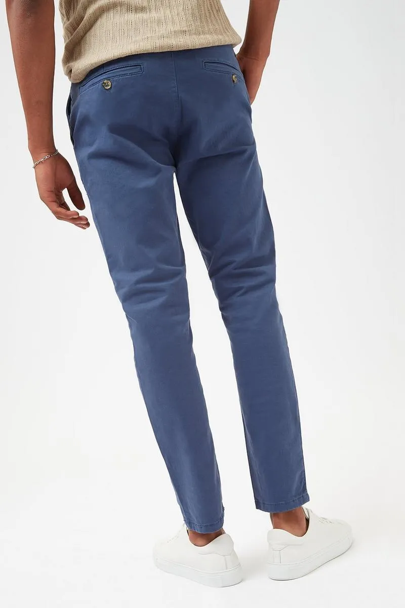 Burton Skinny Blue Organic Chino Mens Trousers