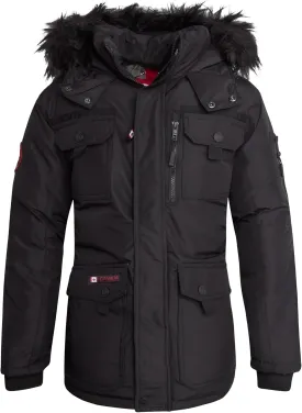 CANADA WEATHER GEAR Boys' Winter Jacket - Heavyweight Water and Wind Resistant Hooded Parka Ski Jacket for Boys (Sizes: 5-20)