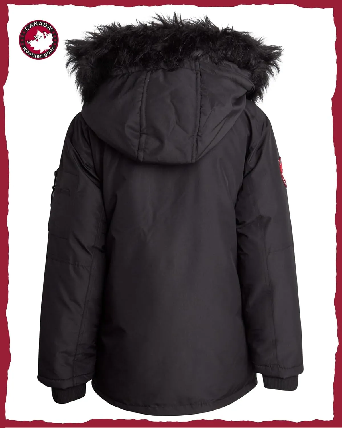 CANADA WEATHER GEAR Boys' Winter Jacket - Heavyweight Water and Wind Resistant Hooded Parka Ski Jacket for Boys (Sizes: 5-20)
