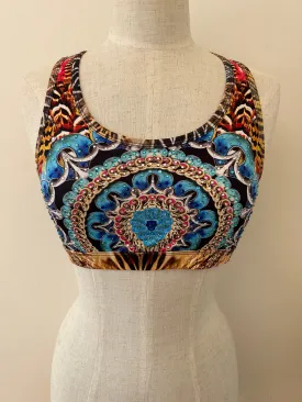 Cropped racer back top Savannah brown