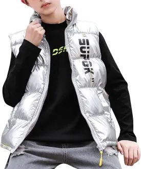 Down Puffer Vest for Boy Girls Winter Warm Puffer Sleeveless Jacket Waistcoats Snowsuit Winter Coat