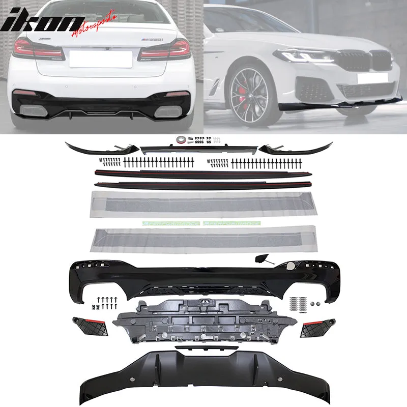 Fits 2021-2023 G30 G31 Rear Diffuser Type 2 Front Bumper Lip Side Skir