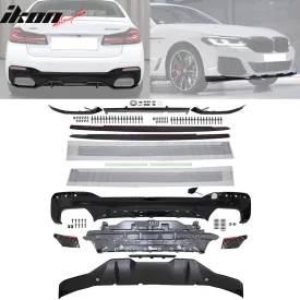 Fits 2021-2023 G30 G31 Rear Diffuser Type 2 Front Bumper Lip Side Skir