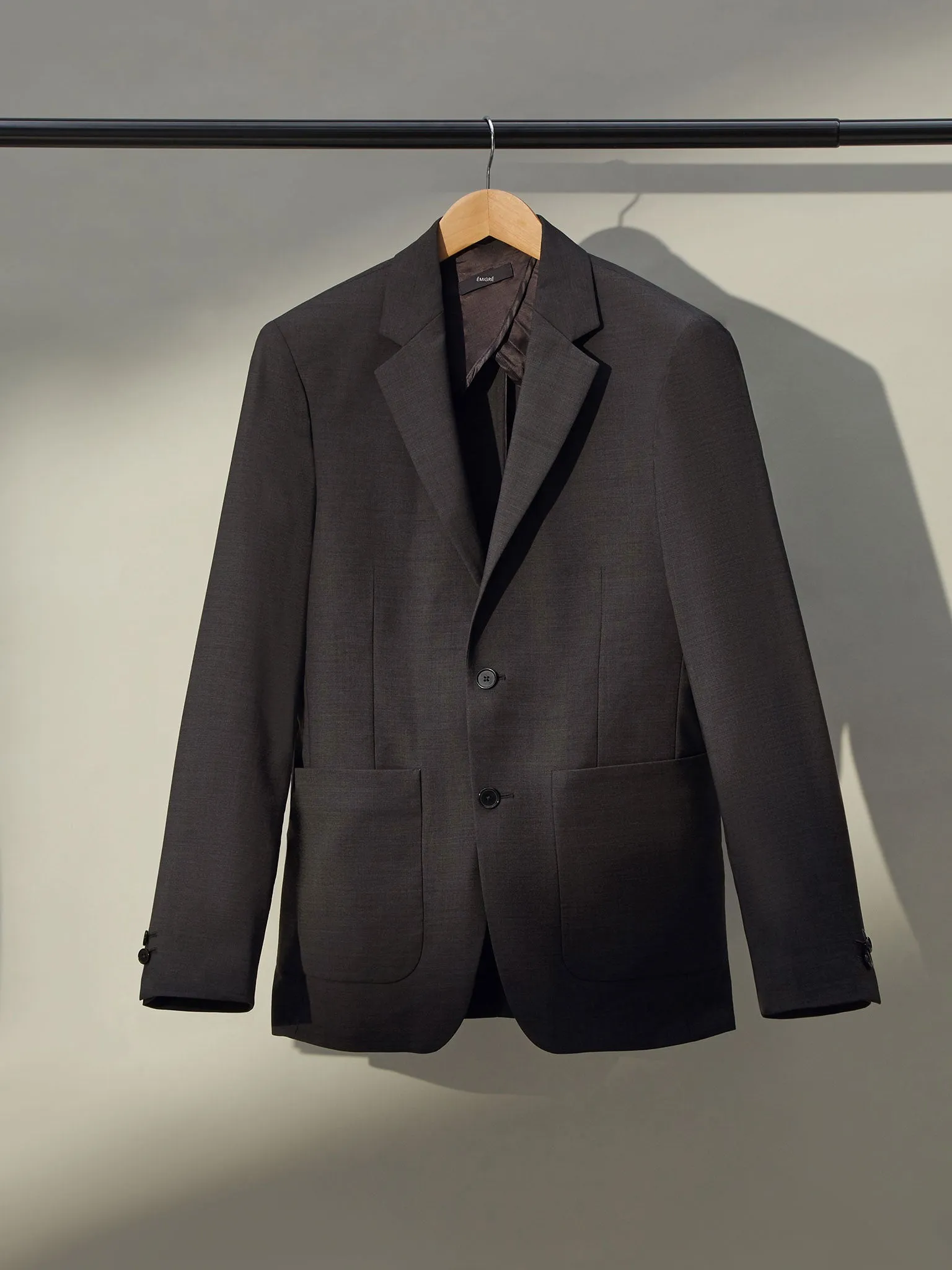 Four Season Wool Travel Blazer - Downtown Grey