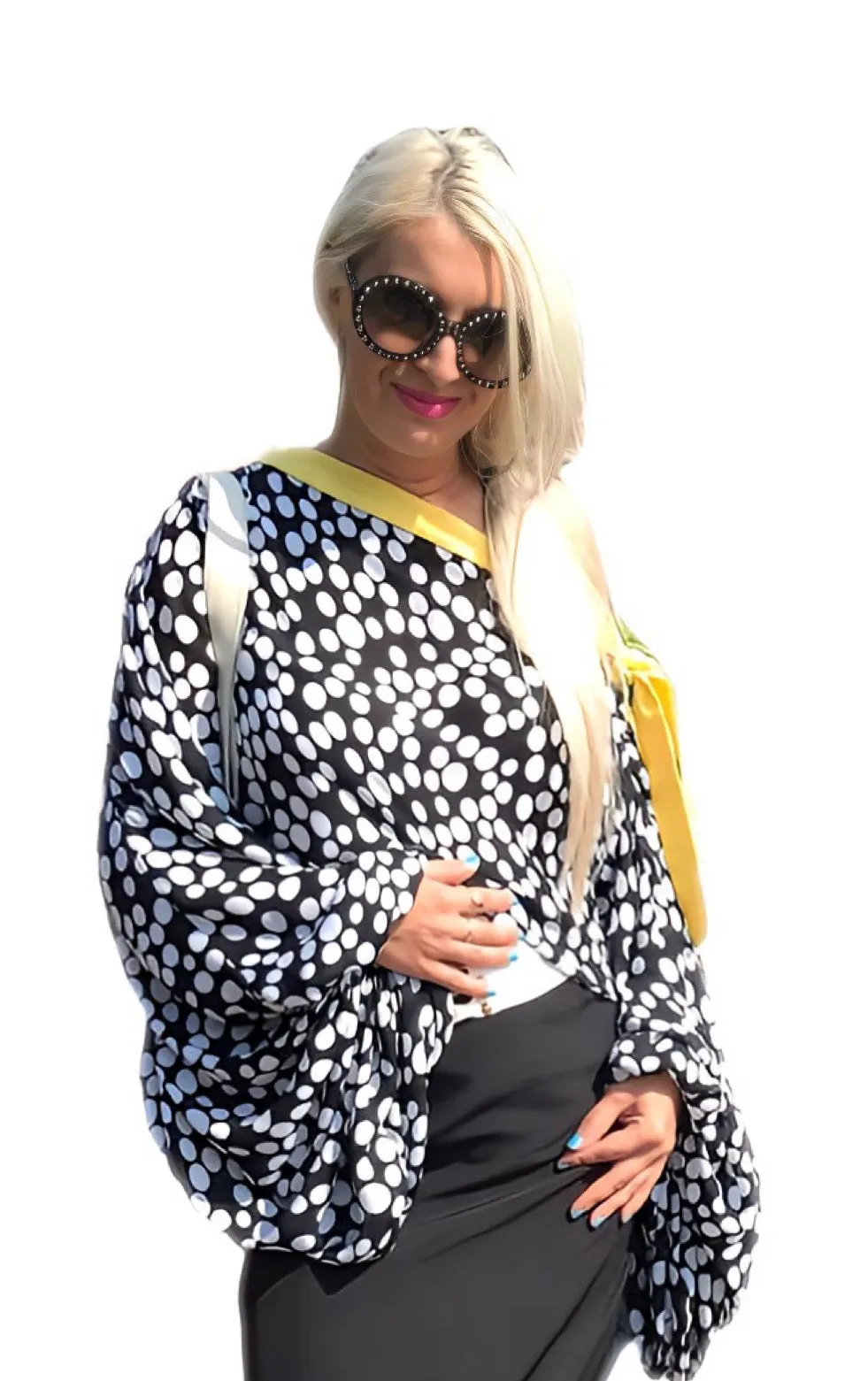 Loose-Fitting 100% Silk Blouse