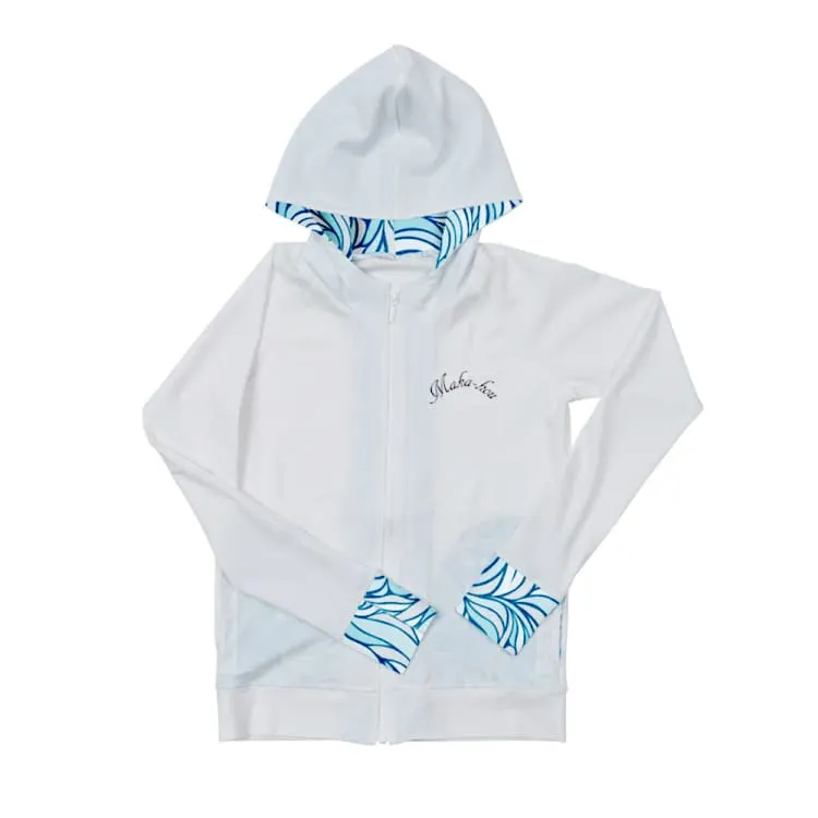 Maka-Hou Women Beach Parka Rashguard-BLUE WAVE (Japanese Brand)