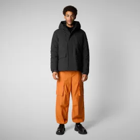 Men's hooded parka Hiram in black
