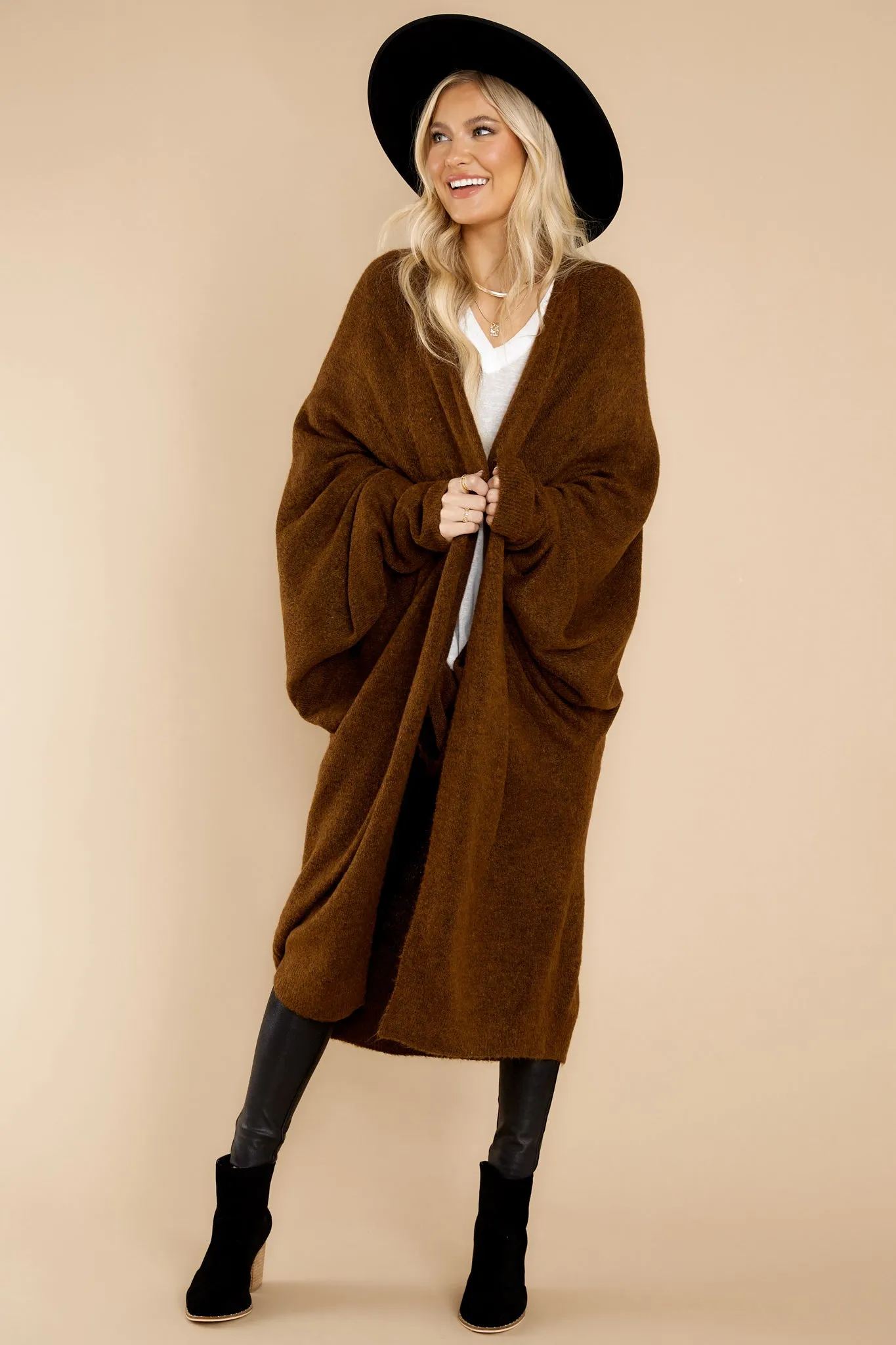 Miracles Of Cozy Chocolate Cardigan