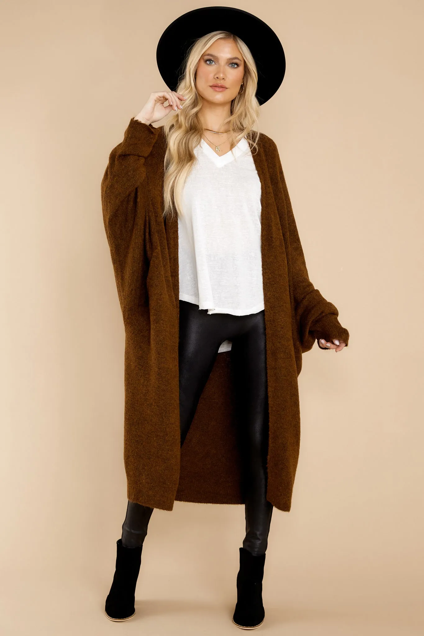 Miracles Of Cozy Chocolate Cardigan