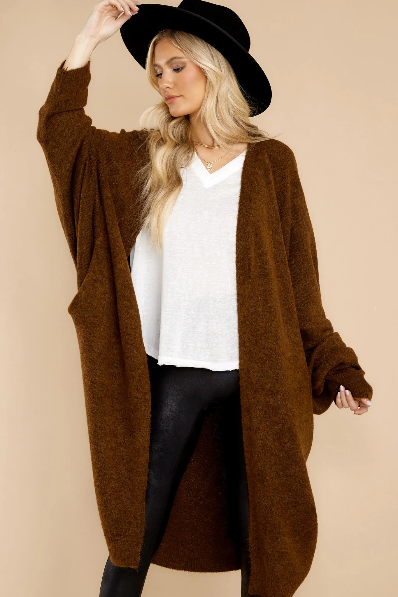 Miracles Of Cozy Chocolate Cardigan