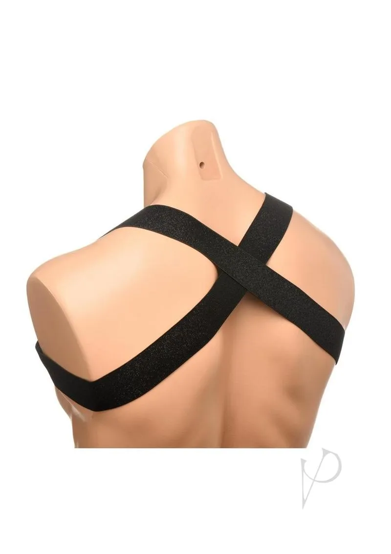 Ms Rave Chest Harness S/m Blk/gld