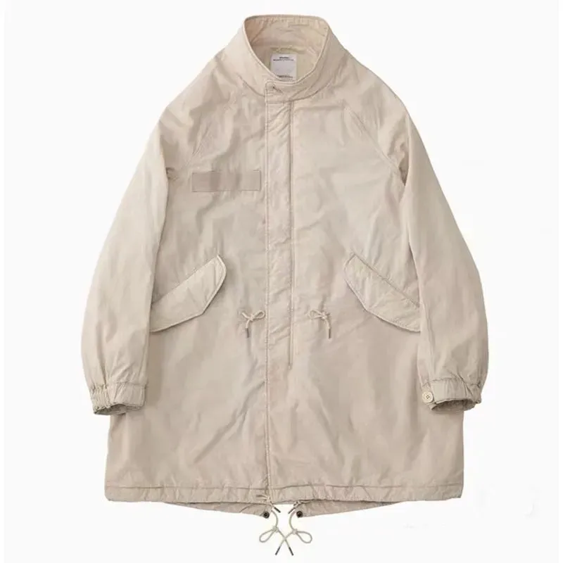 Mud Dyed Old Military Style Fish Tail Parka - Middle Length Windbreaker