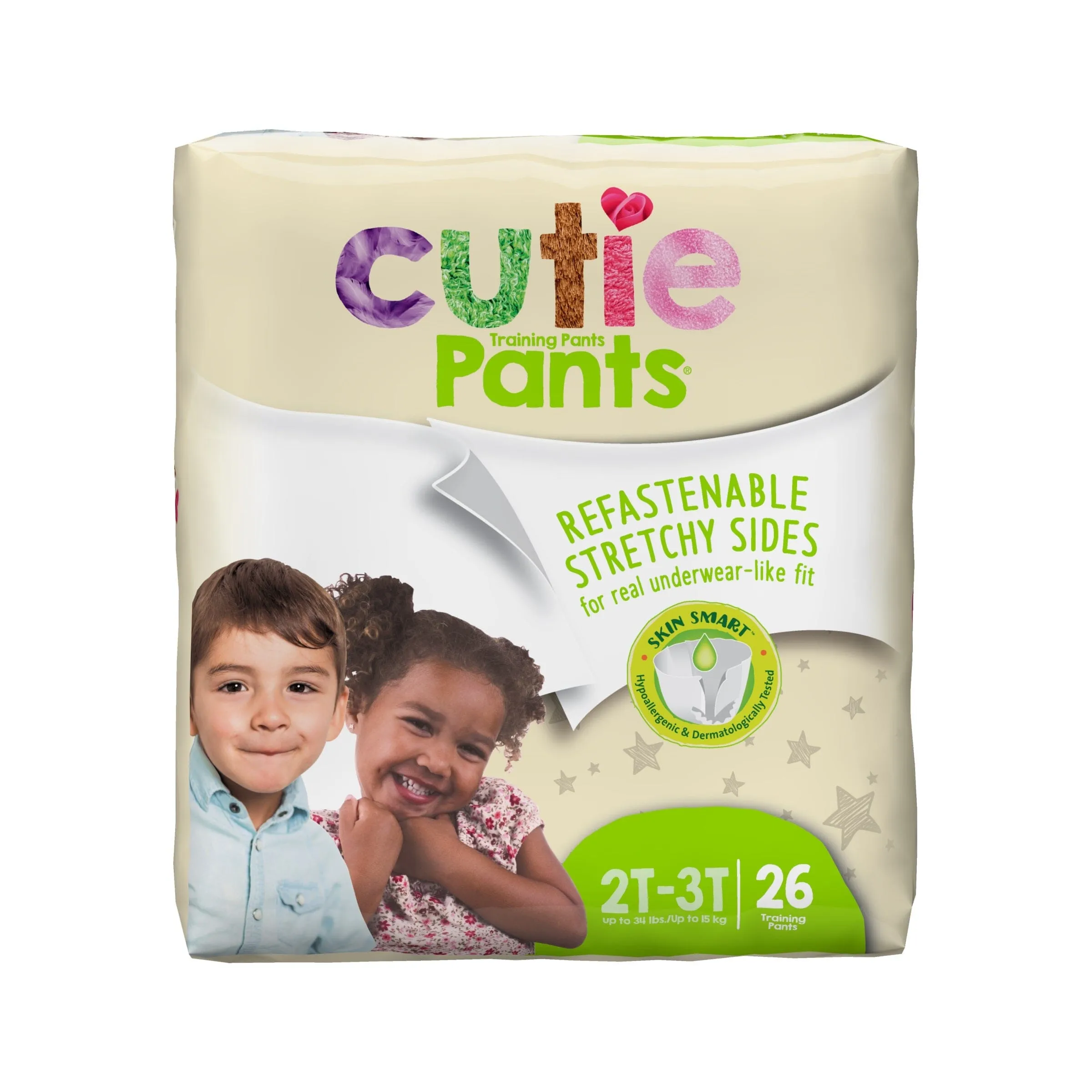Prevail Cutie Pants Training Pant for Boys and Girls, Medium 2T-3T