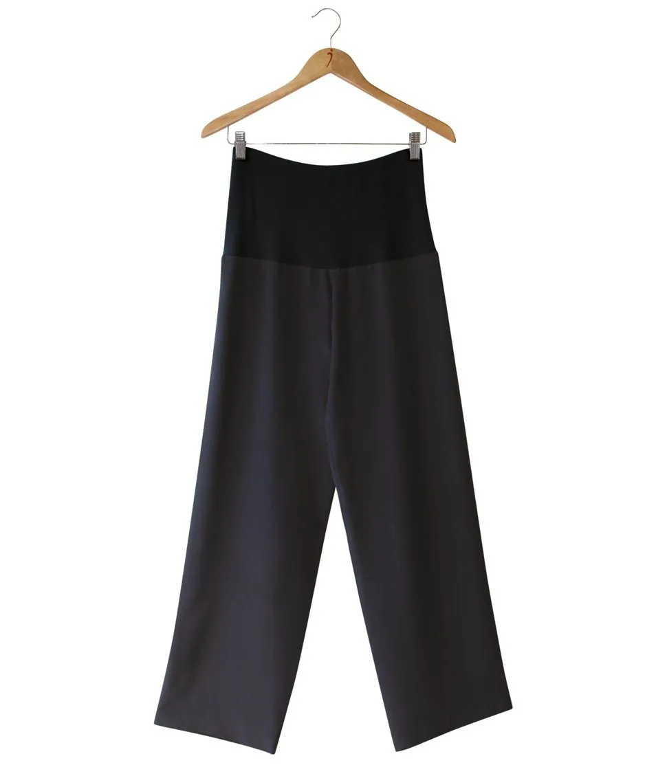 Pure Silk Crepe-de-Chine Trousers - Clearance; Black Size XS