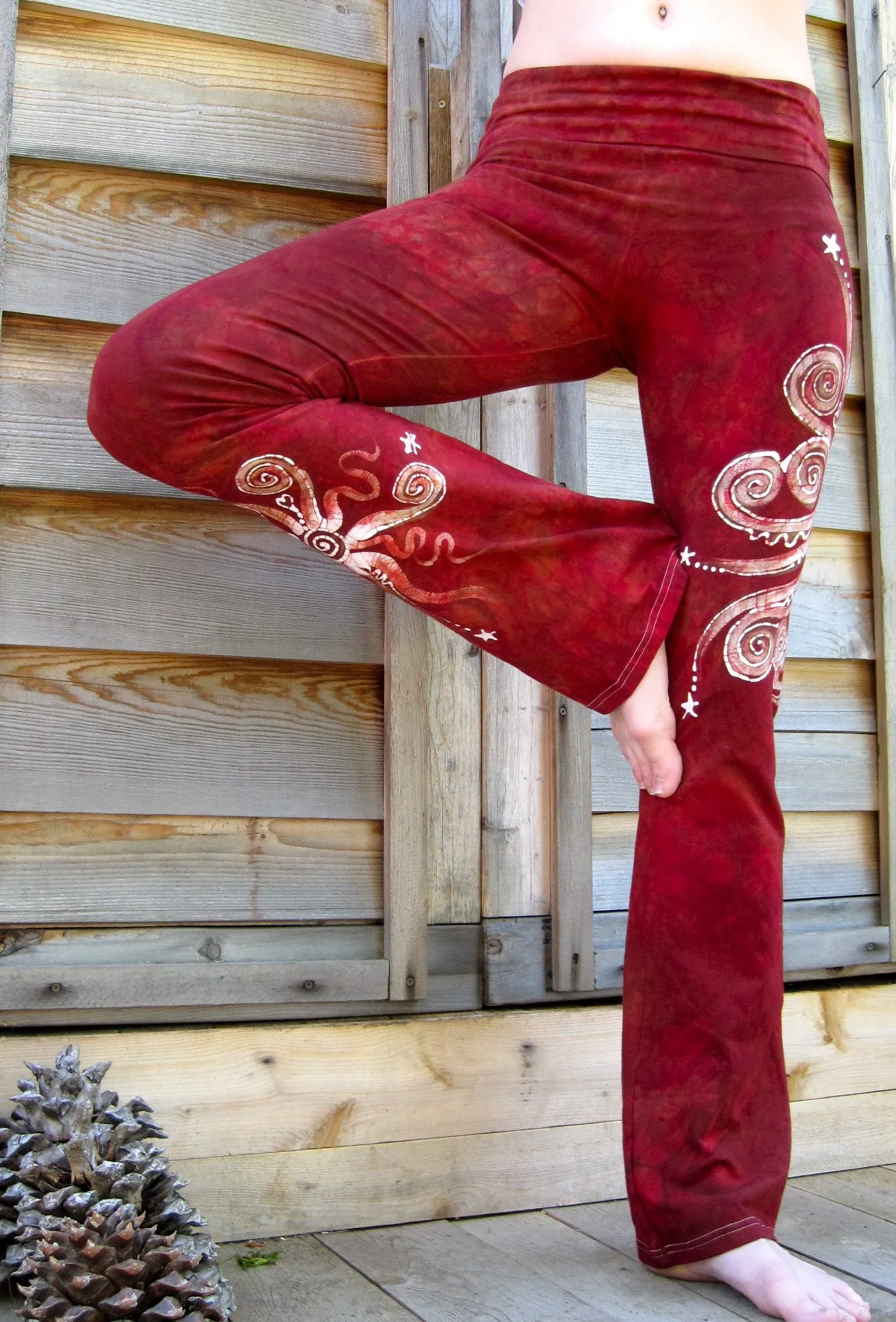 Red Heart Batik Yoga Pants