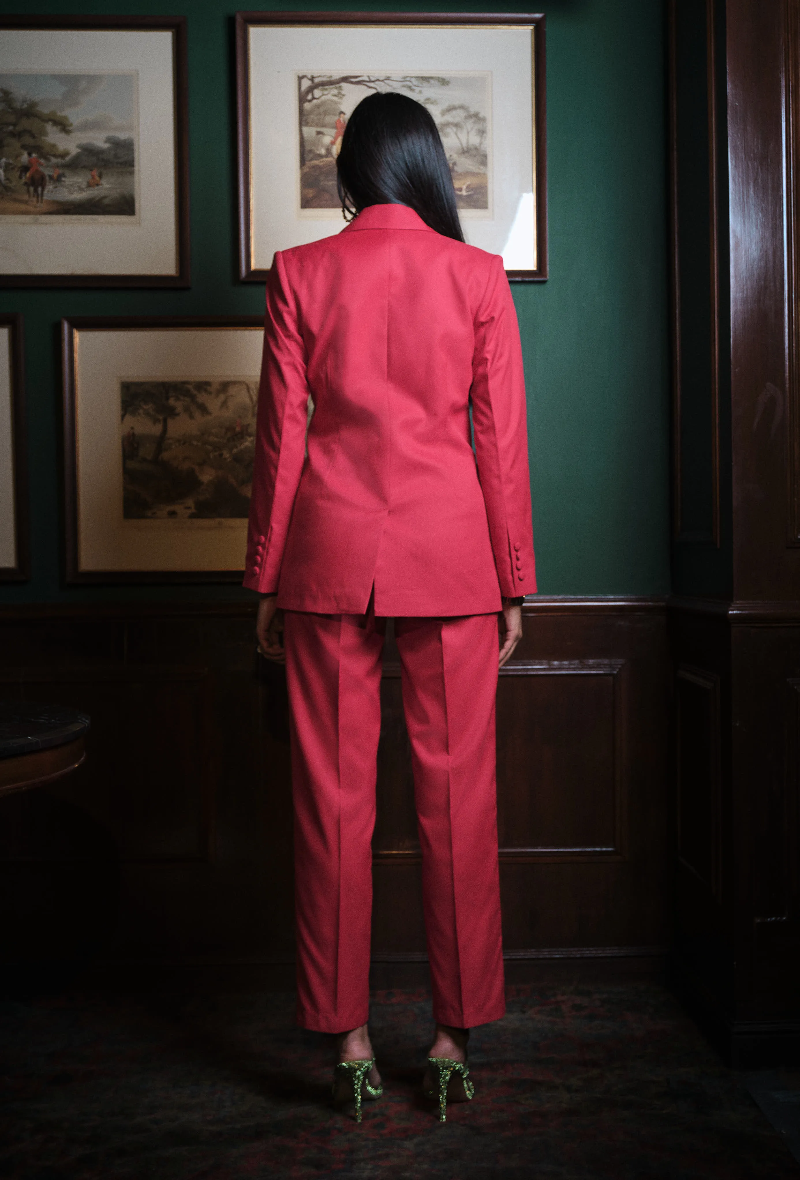 Red Soft Tailored Casual Blazer for women