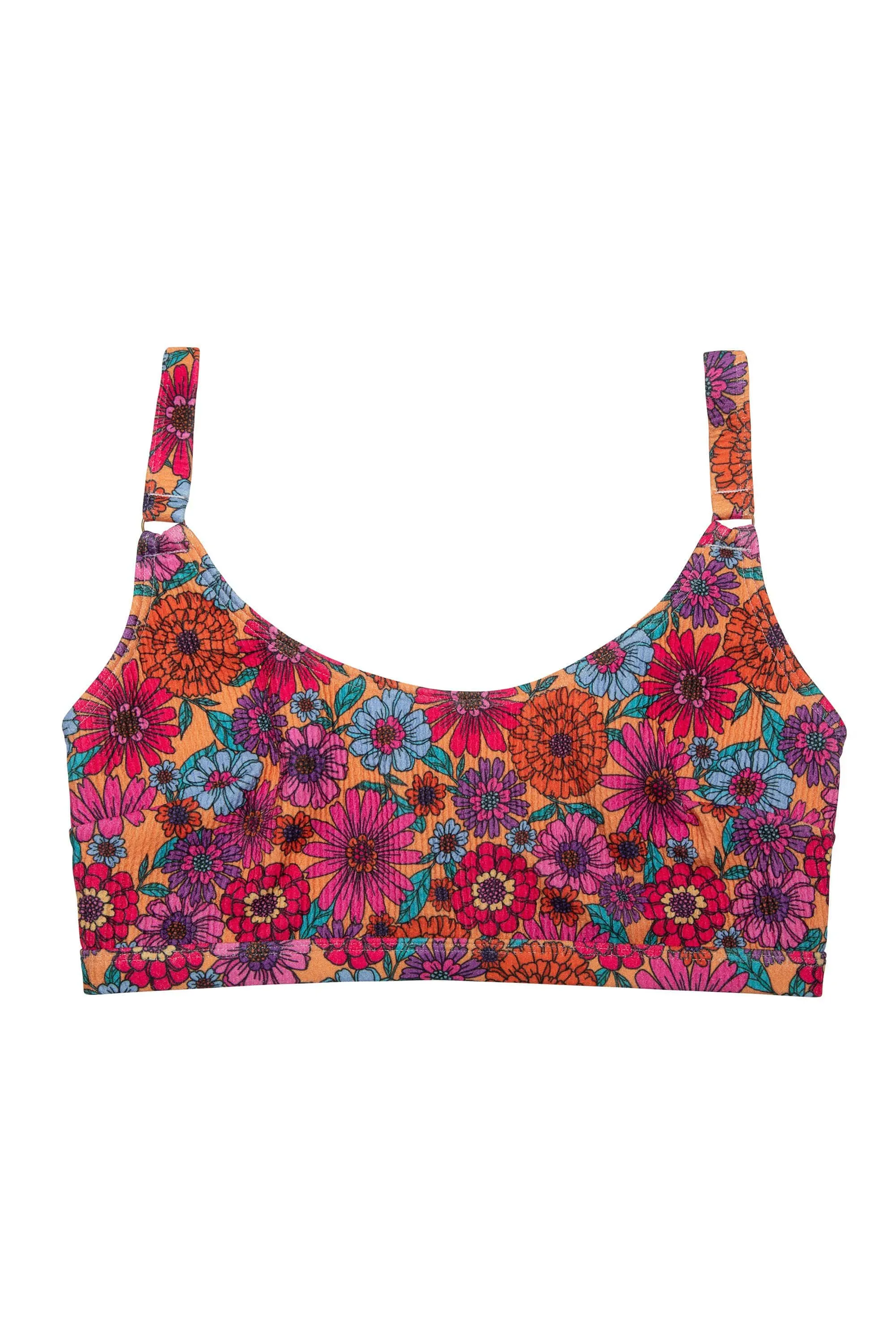 Scarlett Floral Fuller Bust Crop Bikini Top