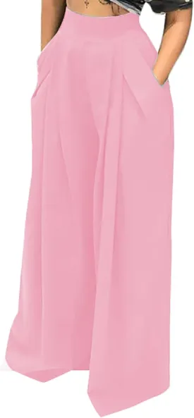 SHINFY Women's Stretchy Plus Size Wide Leg Palazzo Pants (S-3XL)