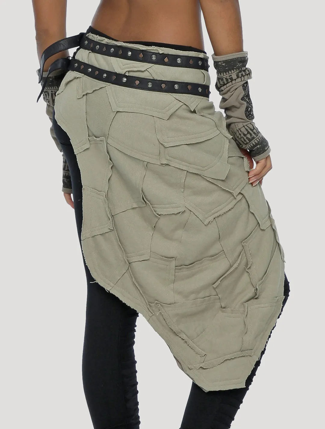 Sideway Pecoa Patched Skirt
