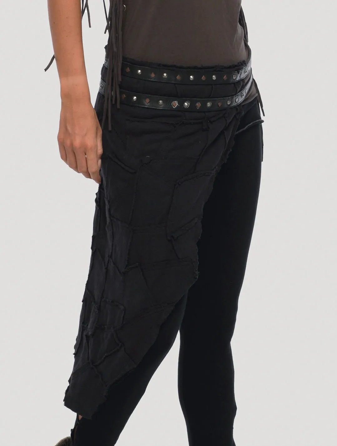 Sideway Pecoa Patched Skirt
