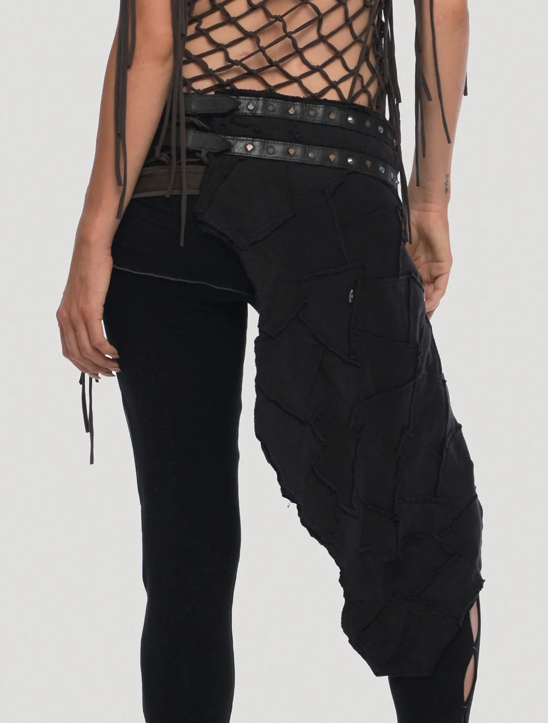 Sideway Pecoa Patched Skirt