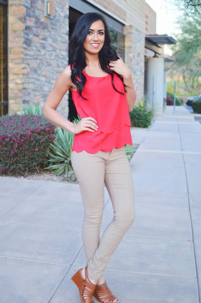 Straight Up Jeggings - Khaki