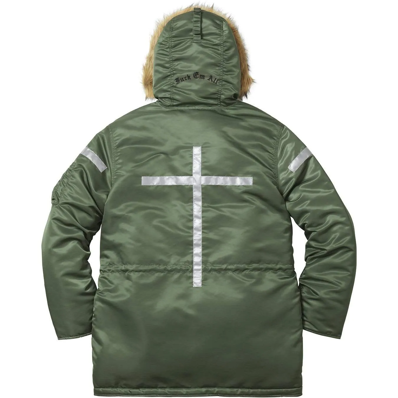 Supreme Reflective Cross N-3B Parka - Olive