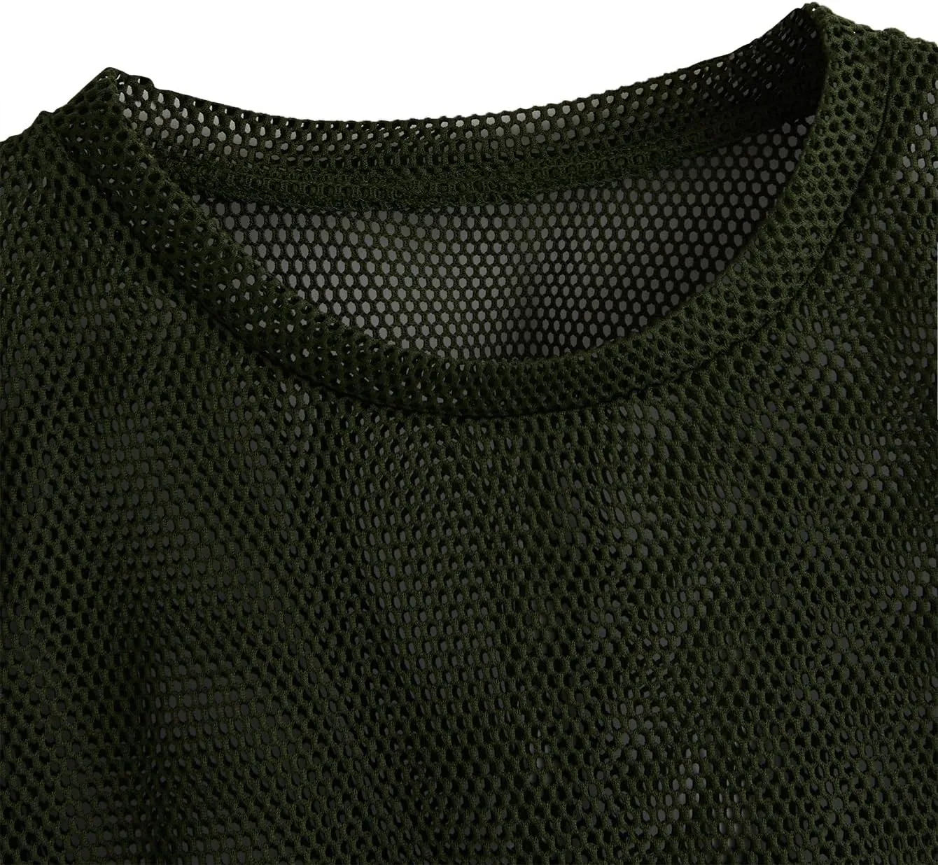SweatyRocks Women's Sexy Sheer Mesh Fishnet Net Short Sleeve T-Shirt Crop Top