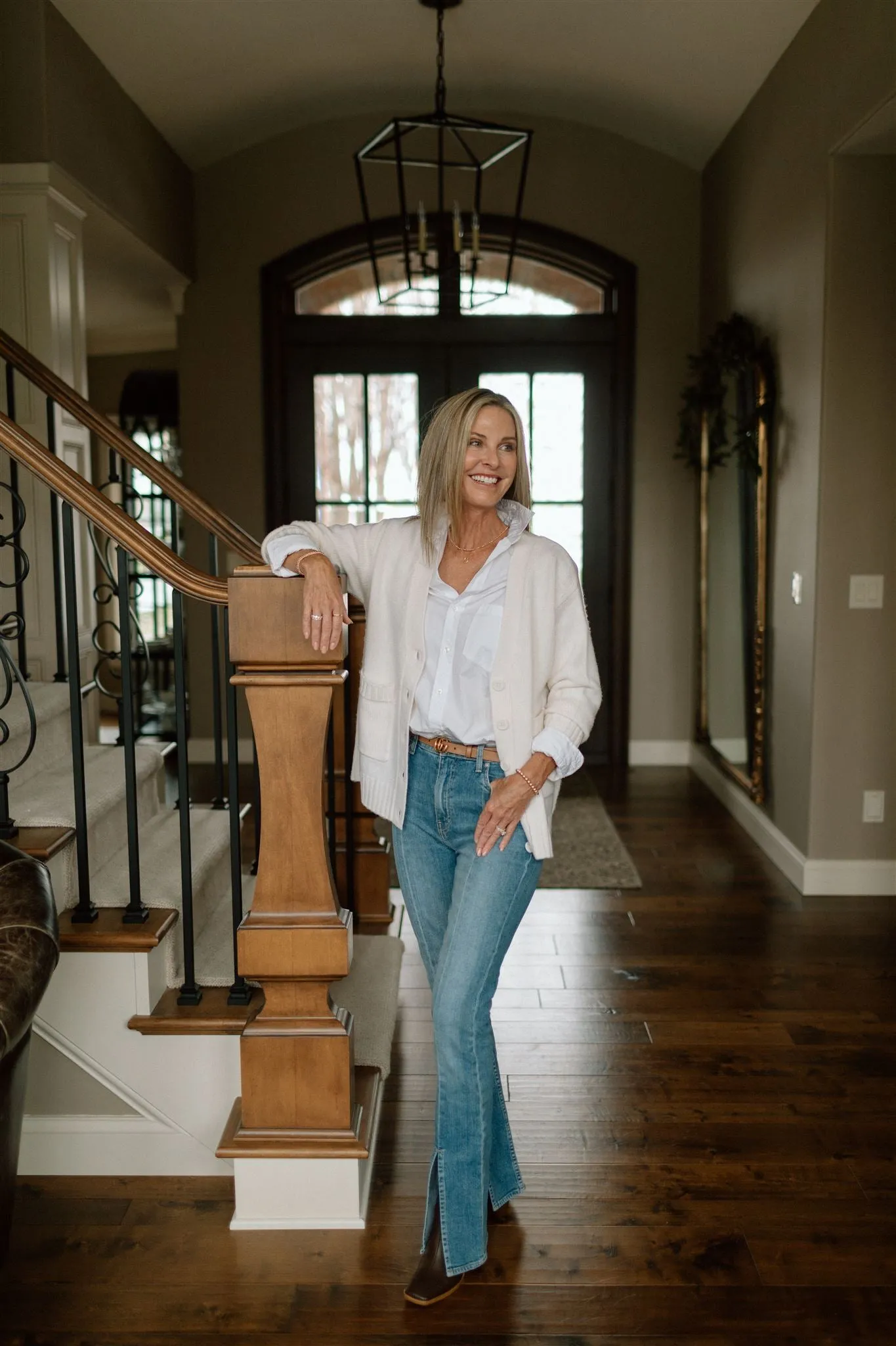Tenlea Hunter - Cozy Cashmere Cardigan in Soft White