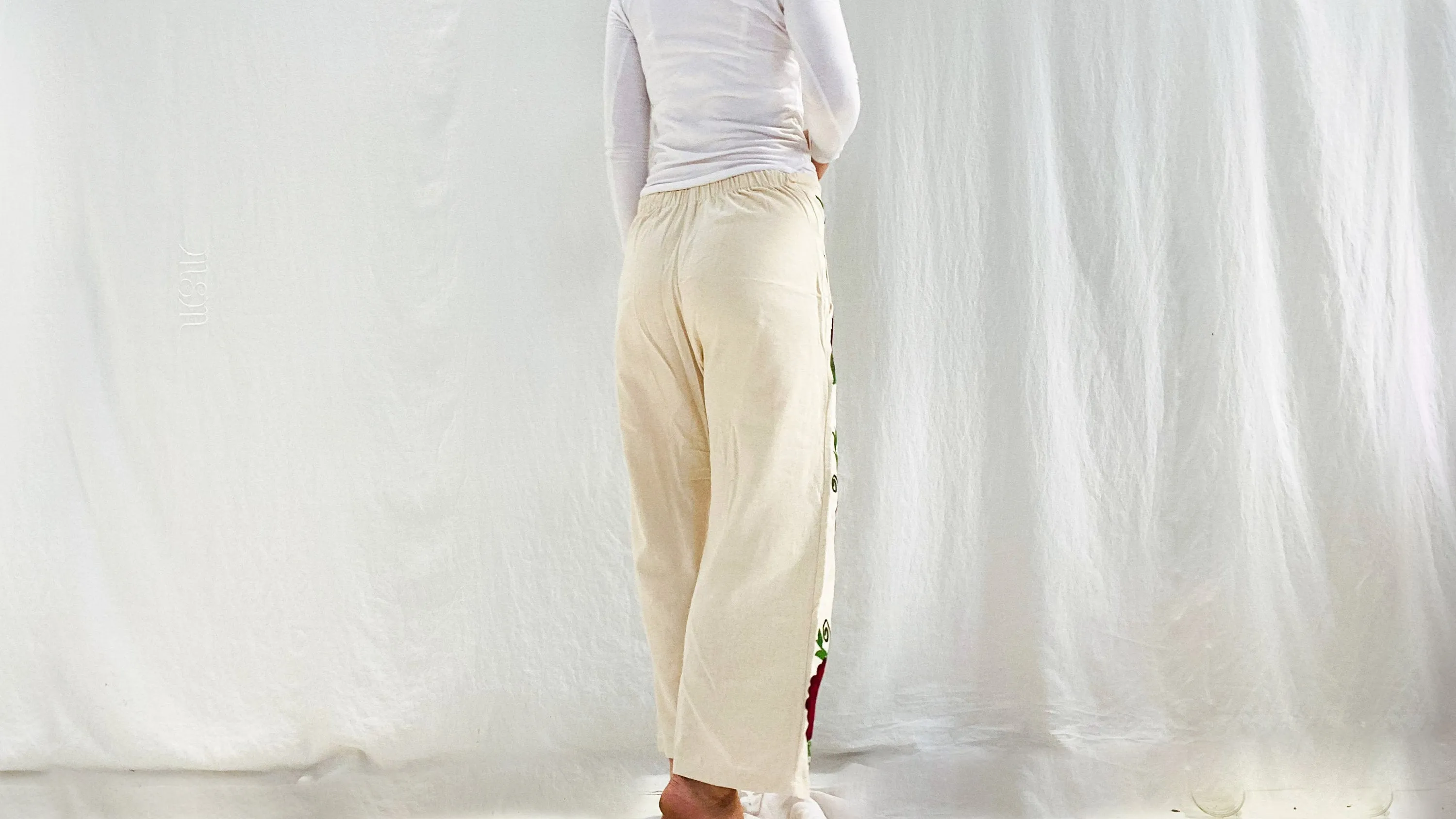 Wide Leg Embroidered Pants. Zinacantan, Mexico. XS-M