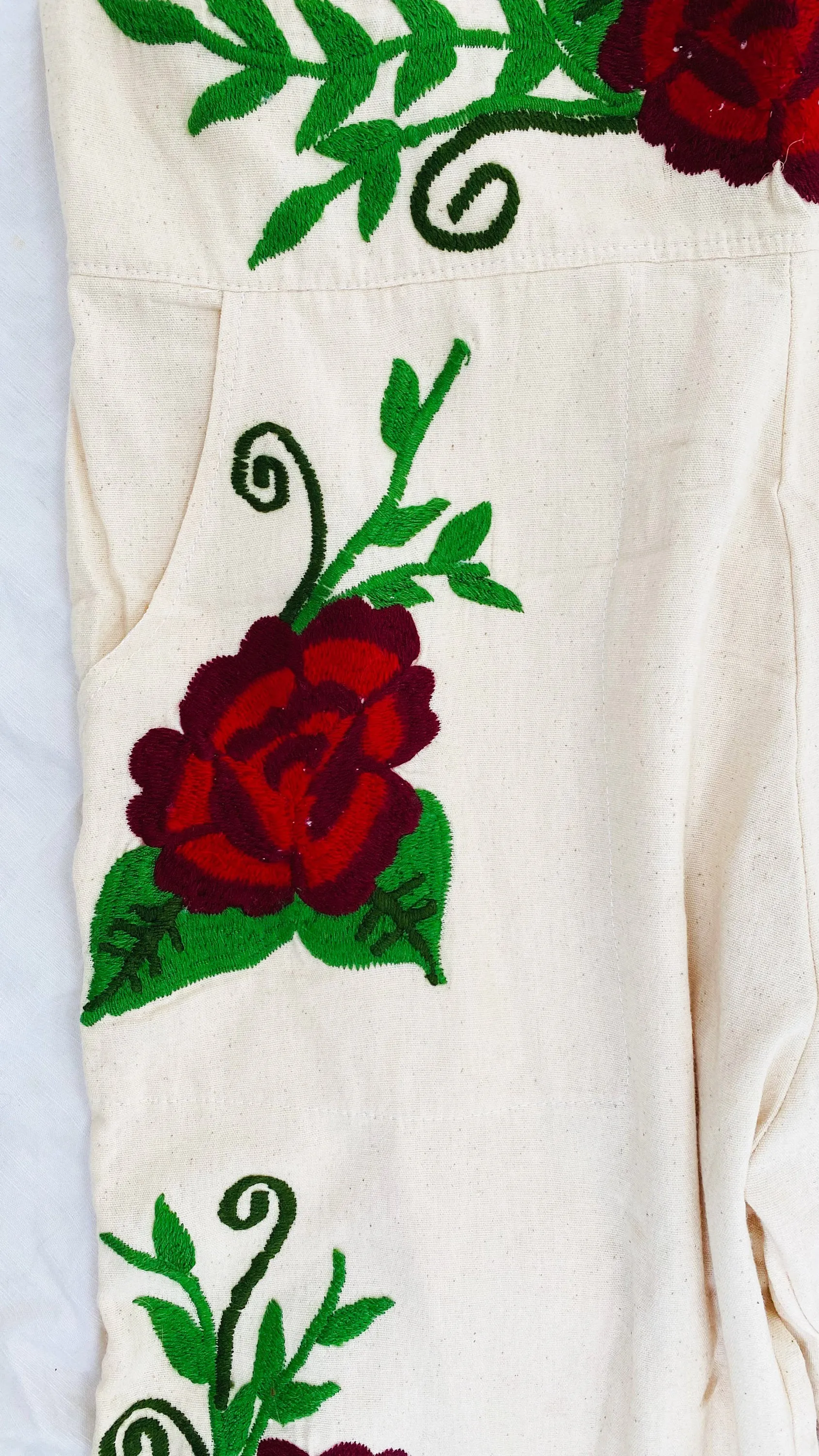 Wide Leg Embroidered Pants. Zinacantan, Mexico. XS-M