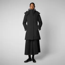 Women's hooded parka Samantah in black